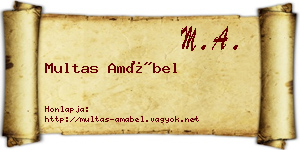 Multas Amábel névjegykártya
